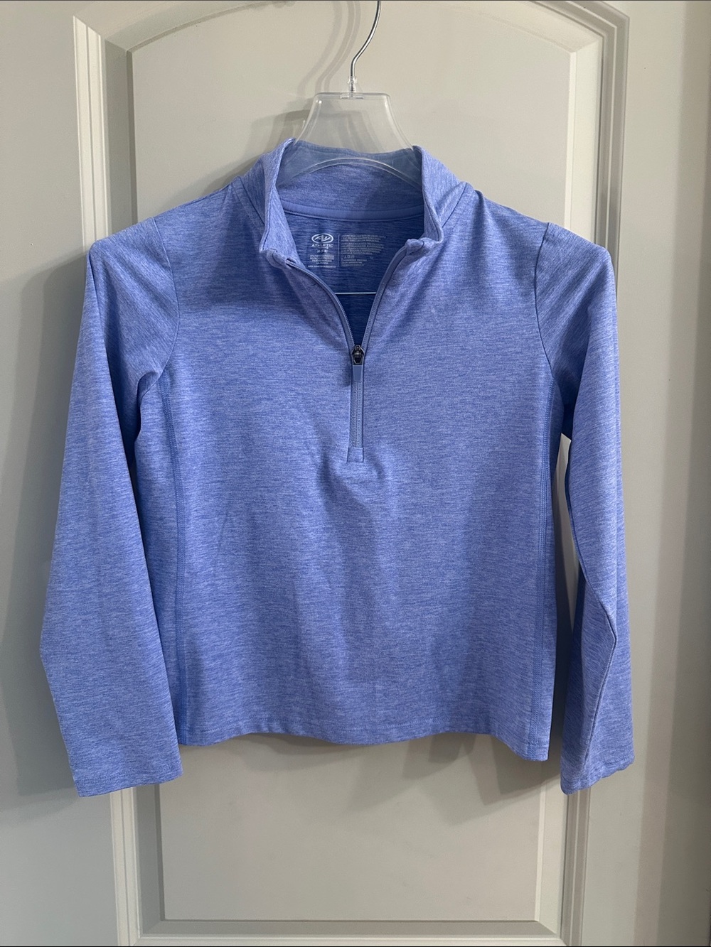 Girls Athletic Works Light Purple Quarter-Zip Pullover - Size 7/8